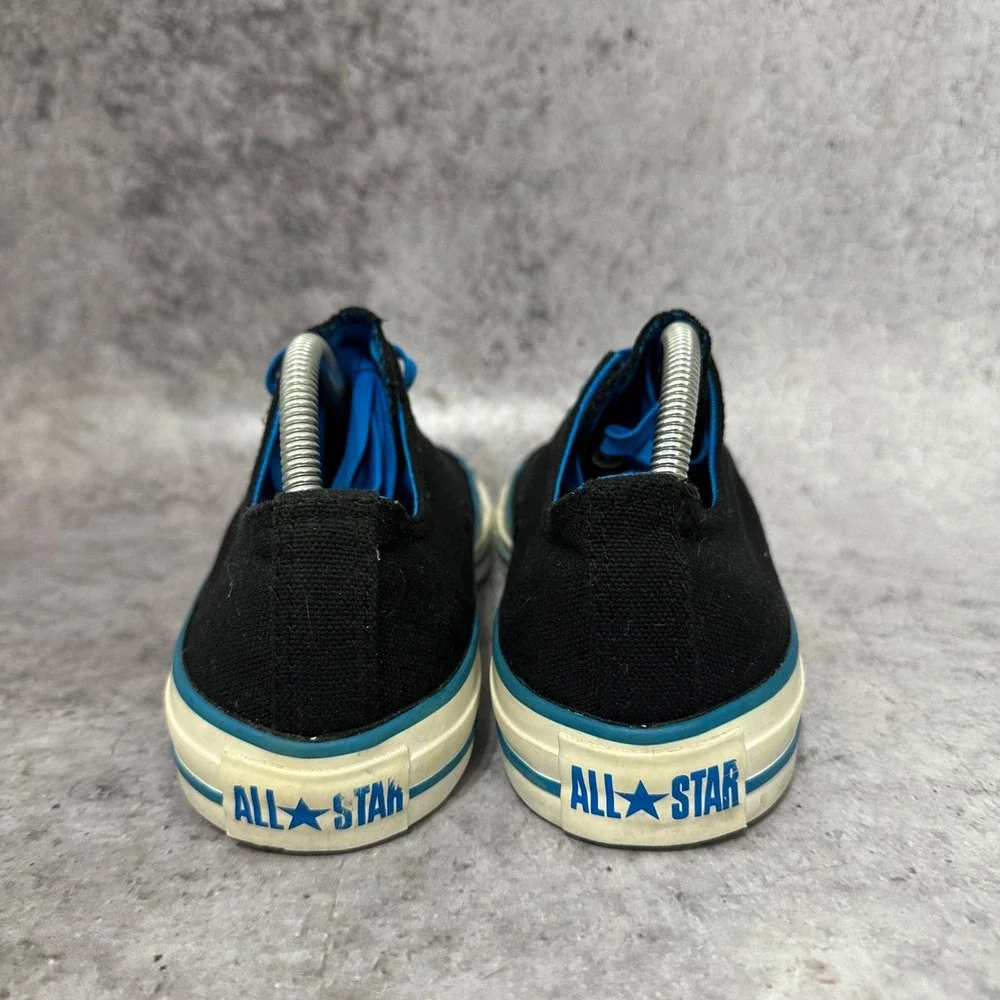 Converse Chuck Taylor All Star Lo Mens 9 Black Electric Blue 137854F Sneakers